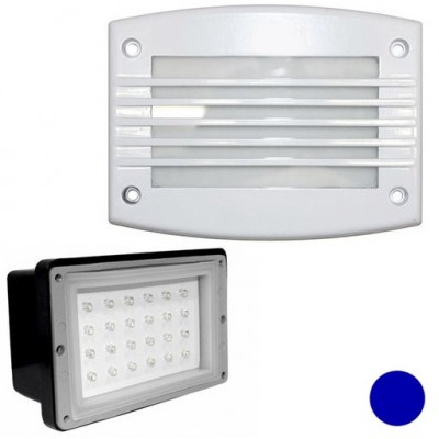 Φωτιστικό Χωνευτό Ορθογώνιο LED 1.4W 230V Μπλέ φως Αλουμινίου Λευκό 9675 IP54